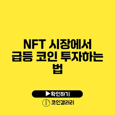 NFT 시장에서 급등 코인 투자하는 법