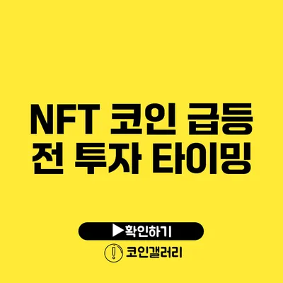 NFT 코인 급등 전 투자 타이밍