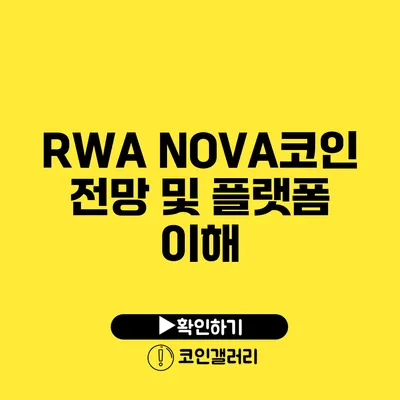 RWA NOVA코인 전망 및 플랫폼 이해