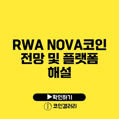 RWA NOVA코인 전망 및 플랫폼 해설