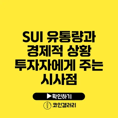 SUI 유통량과 경제적 상황: 투자자에게 주는 시사점