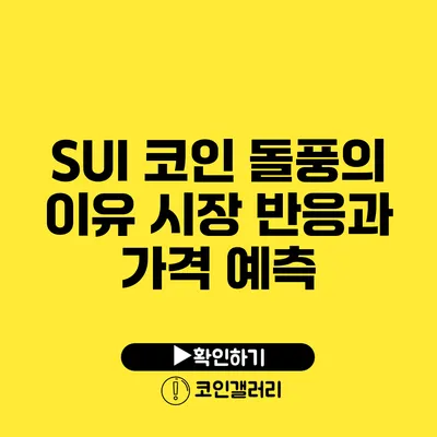 SUI 코인 돌풍의 이유: 시장 반응과 가격 예측