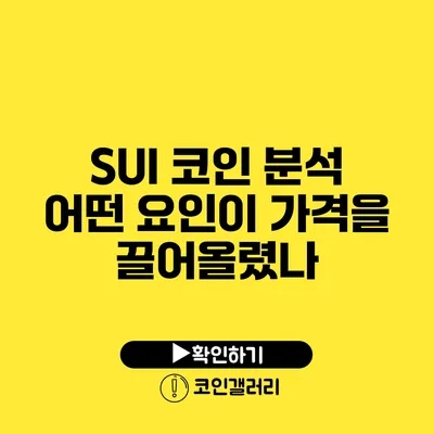 SUI 코인 분석: 어떤 요인이 가격을 끌어올렸나?