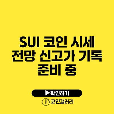 SUI 코인 시세 전망: 신고가 기록 준비 중?