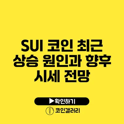 SUI 코인 최근 상승 원인과 향후 시세 전망