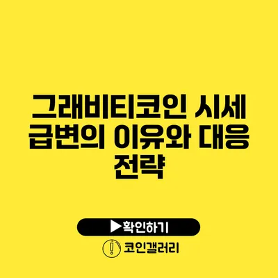 그래비티코인 시세 급변의 이유와 대응 전략