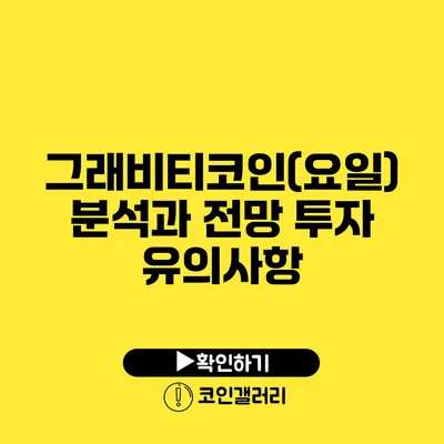 그래비티코인(요일) 분석과 전망: 투자 유의사항