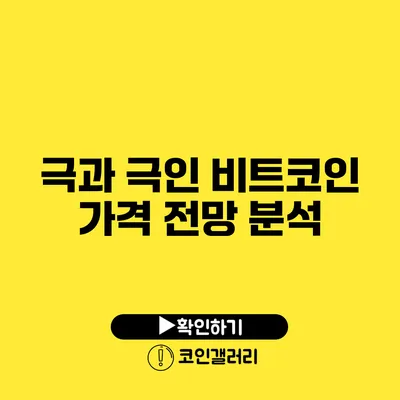 극과 극인 비트코인 가격 전망 분석