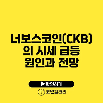 너보스코인(CKB)의 시세 급등 원인과 전망