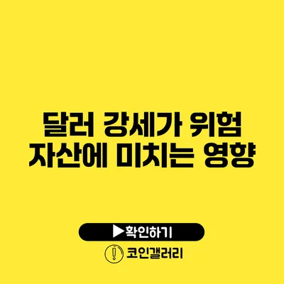 달러 강세가 위험 자산에 미치는 영향