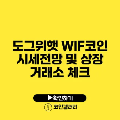 도그위햇 WIF코인 시세전망 및 상장 거래소 체크