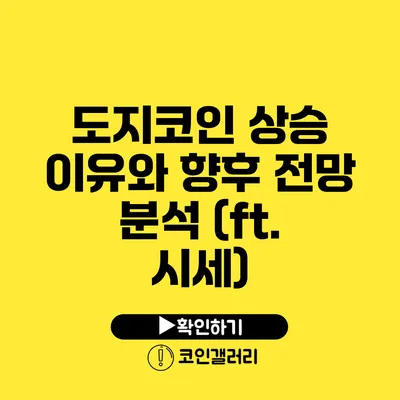 도지코인 상승 이유와 향후 전망 분석 (ft. 시세)