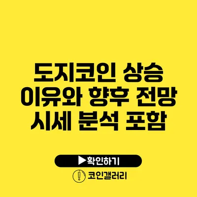 도지코인 상승 이유와 향후 전망: 시세 분석 포함