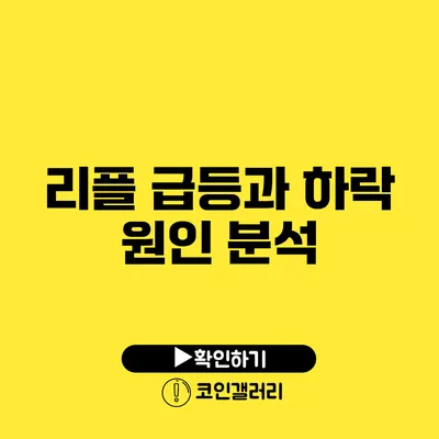 리플 급등과 하락 원인 분석