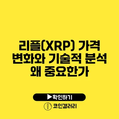 리플(XRP) 가격 변화와 기술적 분석: 왜 중요한가?