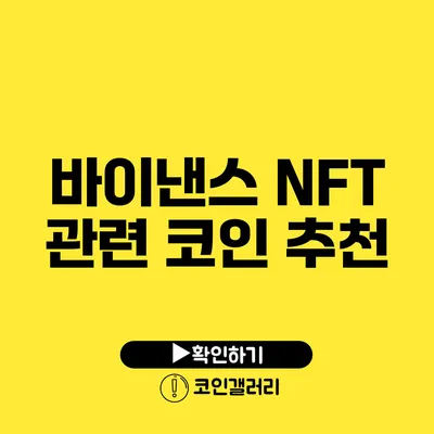 바이낸스 NFT 관련 코인 추천