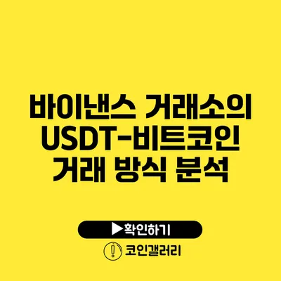 바이낸스 거래소의 USDT-비트코인 거래 방식 분석