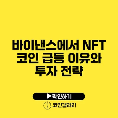 바이낸스에서 NFT 코인 급등 이유와 투자 전략