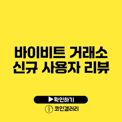 바이비트 거래소 신규 사용자 리뷰