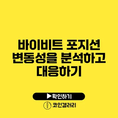 바이비트 포지션 변동성을 분석하고 대응하기