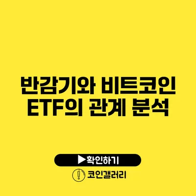 반감기와 비트코인 ETF의 관계 분석