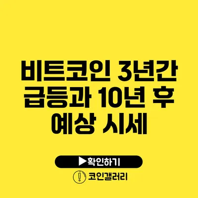 비트코인 3년간 급등과 10년 후 예상 시세