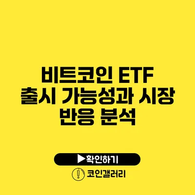 비트코인 ETF 출시 가능성과 시장 반응 분석