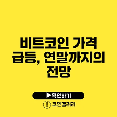 비트코인 가격 급등, 연말까지의 전망