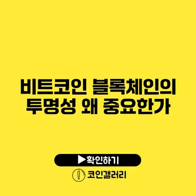 비트코인 블록체인의 투명성: 왜 중요한가?