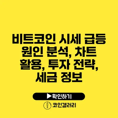 비트코인 시세 급등 원인 분석, 차트 활용, 투자 전략, 세금 정보