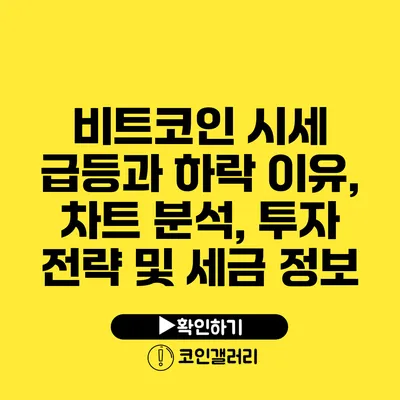 비트코인 시세 급등과 하락 이유, 차트 분석, 투자 전략 및 세금 정보