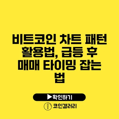 비트코인 차트 패턴 활용법, 급등 후 매매 타이밍 잡는 법