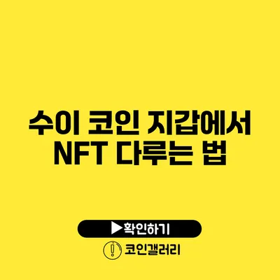 수이 코인 지갑에서 NFT 다루는 법