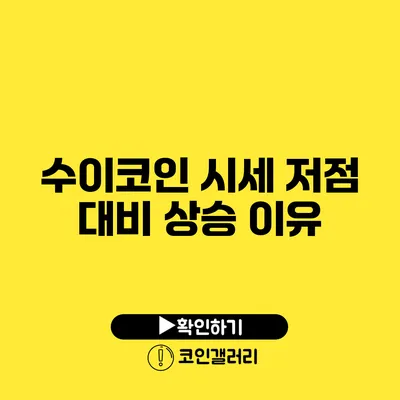 수이코인 시세 저점 대비 상승 이유