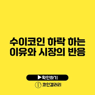 수이코인 하락 하는 이유와 시장의 반응