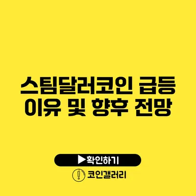 스팀달러코인 급등 이유 및 향후 전망