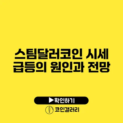 스팀달러코인 시세 급등의 원인과 전망