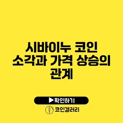 시바이누 코인 소각과 가격 상승의 관계