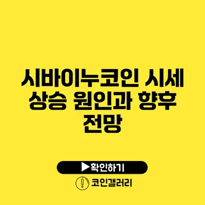 시바이누코인 시세 상승 원인과 향후 전망