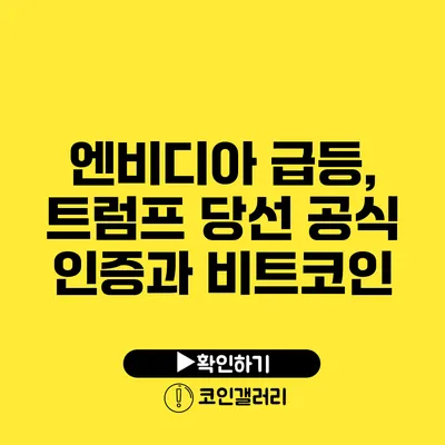 엔비디아 급등, 트럼프 당선 공식 인증과 비트코인