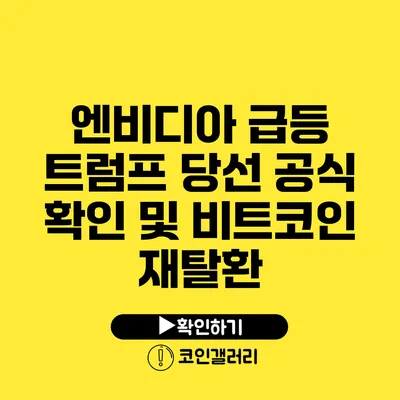 엔비디아 급등: 트럼프 당선 공식 확인 및 비트코인 재탈환