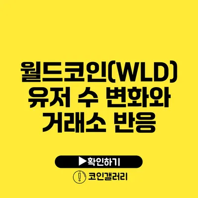 월드코인(WLD) 유저 수 변화와 거래소 반응