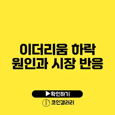 이더리움 하락 원인과 시장 반응