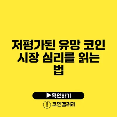 저평가된 유망 코인: 시장 심리를 읽는 법