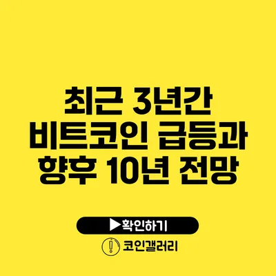 최근 3년간 비트코인 급등과 향후 10년 전망