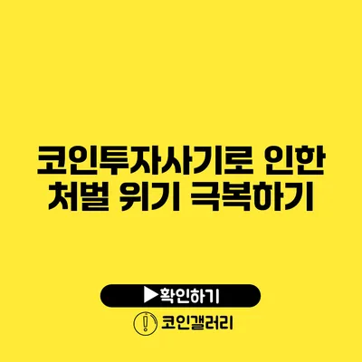 코인투자사기로 인한 처벌 위기 극복하기