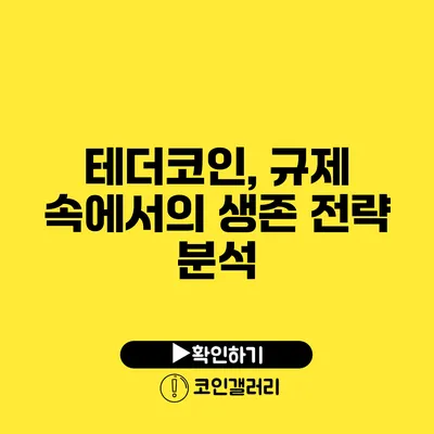 테더코인, 규제 속에서의 생존 전략 분석