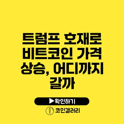 트럼프 호재로 비트코인 가격 상승, 어디까지 갈까?