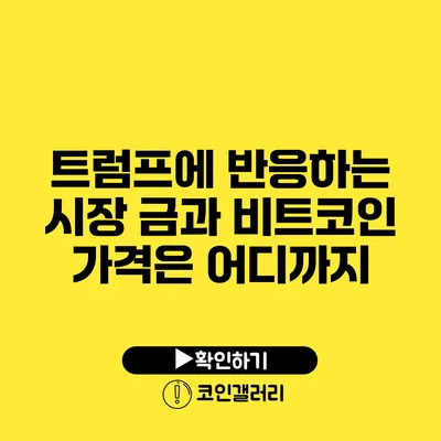 트럼프에 반응하는 시장: 금과 비트코인 가격은 어디까지?