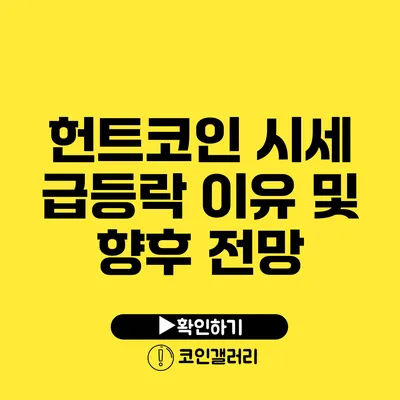 헌트코인 시세 급등락 이유 및 향후 전망